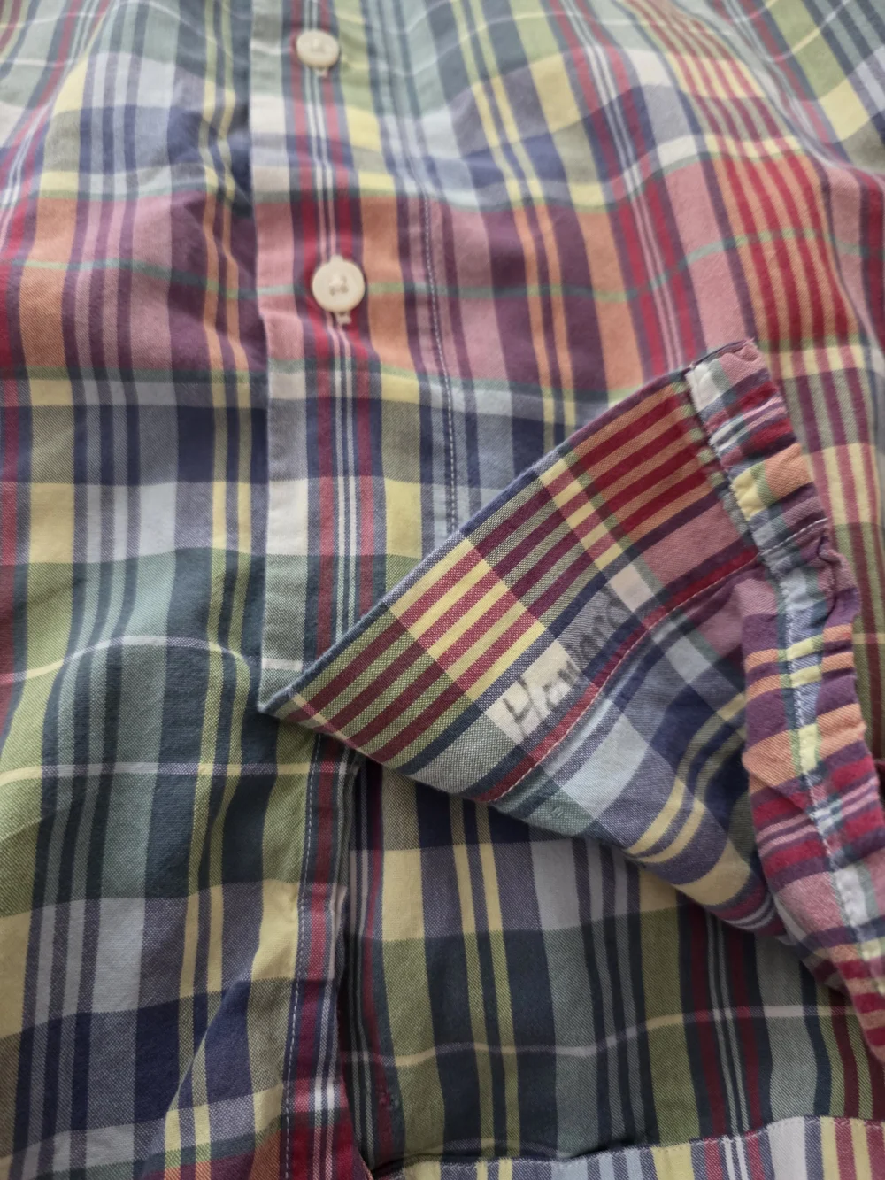 J. Crew Multicolor Plaid Short-Sleeve Shirt - Pastel Check